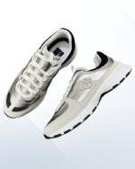 Chanel sneakers laminated calfskin suede gold grey black luxury 10mm hee