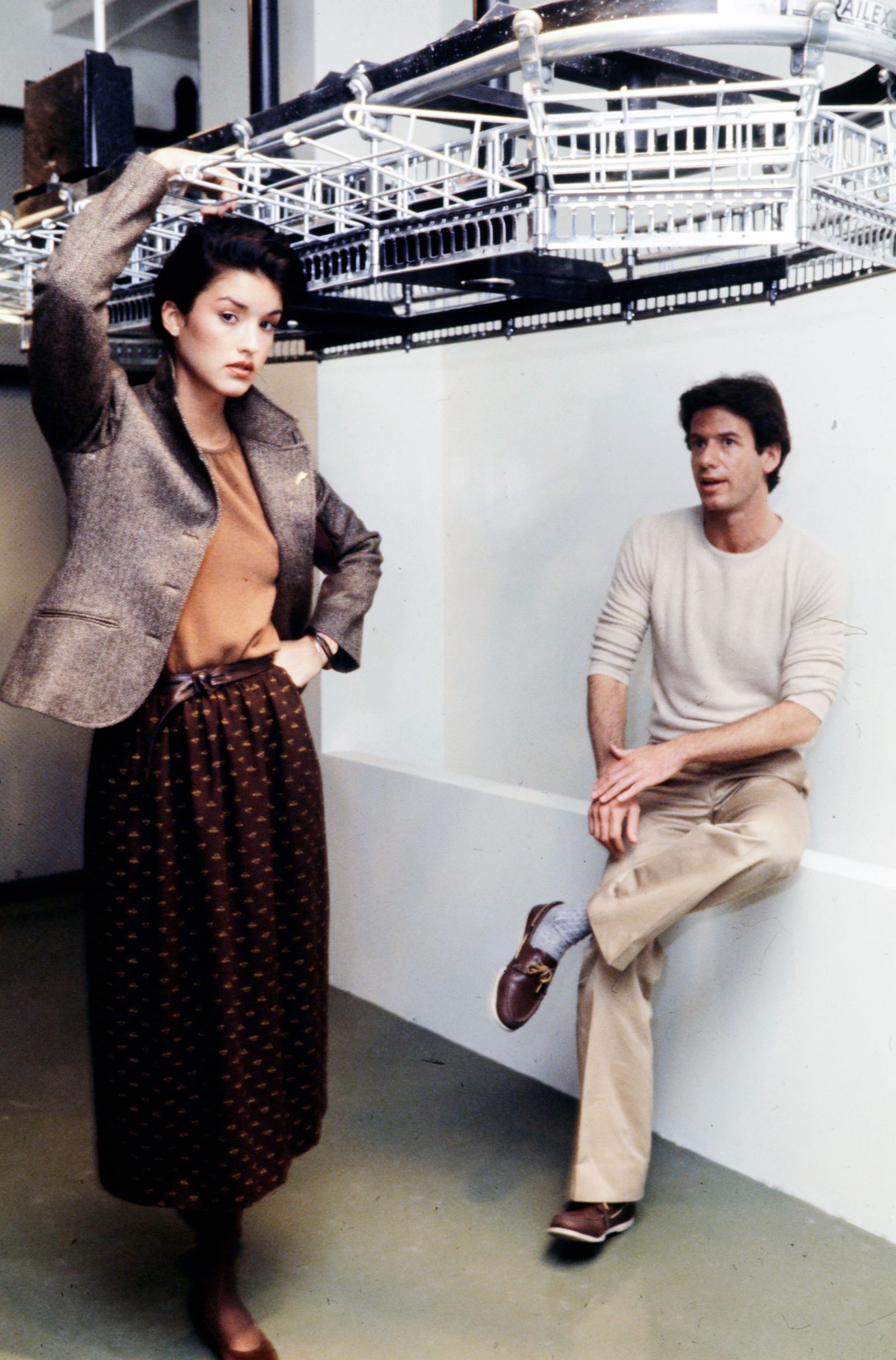 With Janice Dickinson 1977.