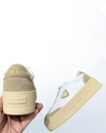 Prada Downtown Bold Sneakers in Nappa Leather & Suede