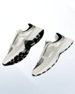 Chanel sneakers laminated calfskin suede gold grey black luxury 10mm hee