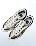 Chanel sneakers laminated calfskin suede gold grey black luxury 10mm hee