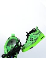 Louis Vuitton LV Skate sneakers green mesh nubuck double laces padded collar monogram