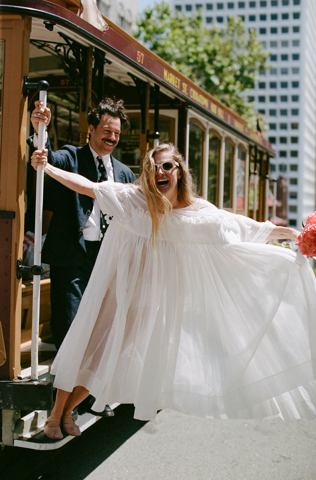 The Bride Wore a OneofaKind Molly Goddard Dress for Her Vibrant Bay Area Wedding