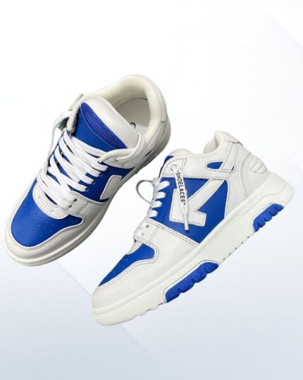 Off White Out of Office Sneaker in leather with arrow logo and zip tie detail