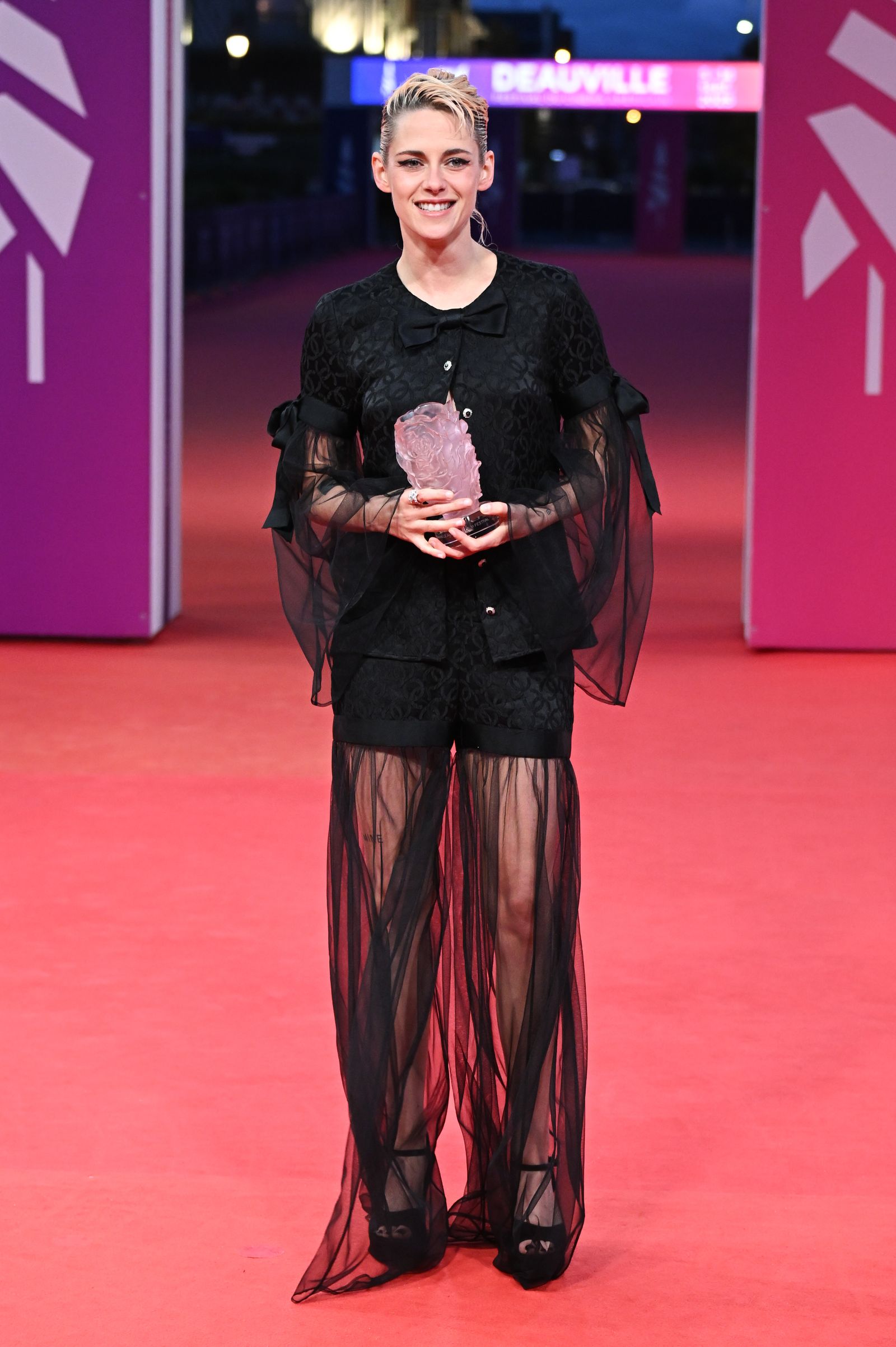 DEAUVILLE FRANCE  SEPTEMBER 13 3 Kristen Stewart poses with the 'Prix de la Revelation' award for the movie 'The...