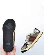 Gucci Screener Python-Embossed Sneakers