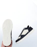 Dior B27 Sneaker in navy and white grained calfskin with Dior Oblique embossed leather