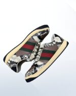 Gucci Screener Python-Embossed Sneakers