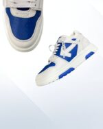 Off White Out of Office Sneaker in leather with arrow logo and zip tie detail