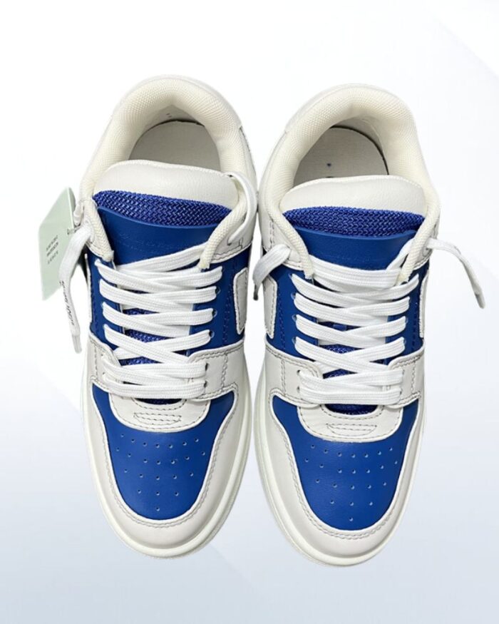 Off White Out of Office Sneaker in leather with arrow logo and zip tie detail