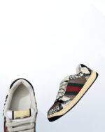 Gucci Screener Python-Embossed Sneakers
