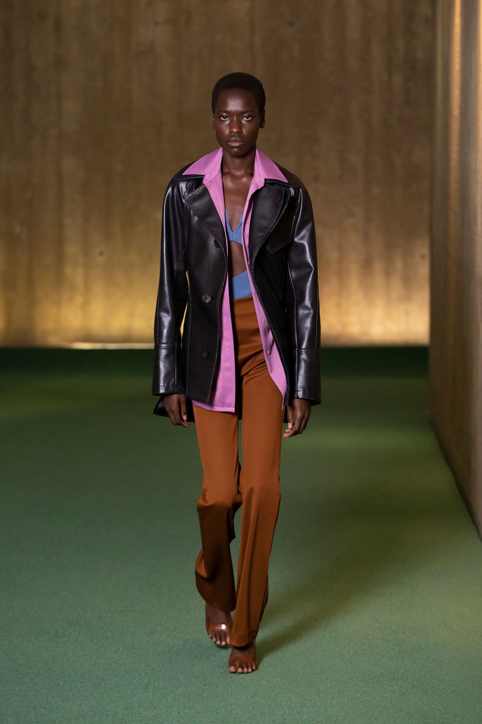 Image may contain Clothing Apparel Human Person Runway Fashion and Coat