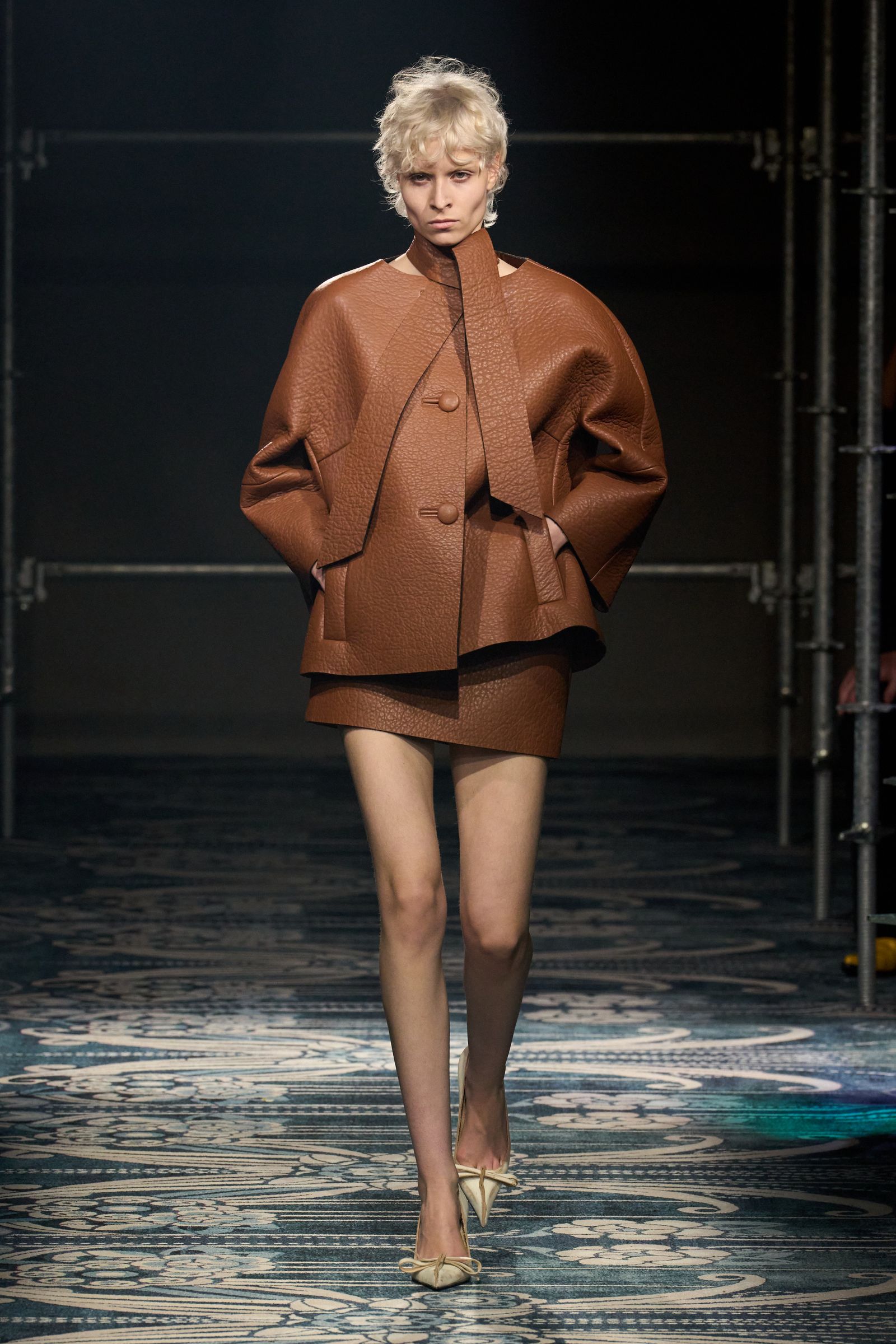 Image may contain Diane McBain Person Adult Clothing Coat Footwear High Heel Shoe and Fashion