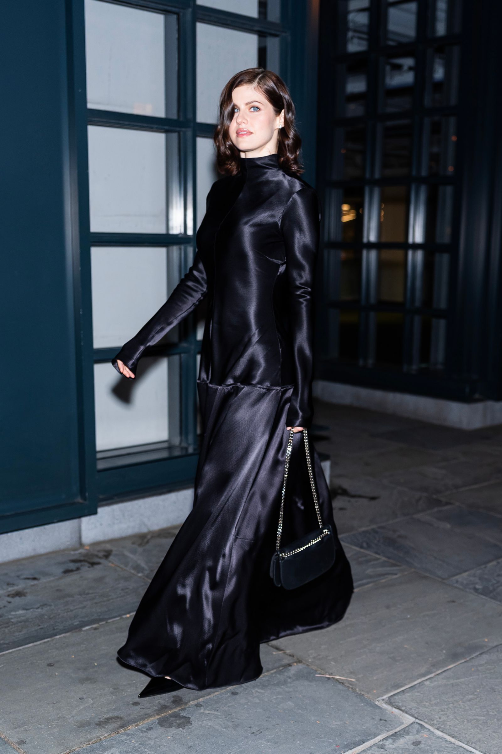 Alexandra Daddario attends the I Wish You All the Best New York premiere at iPic Theater