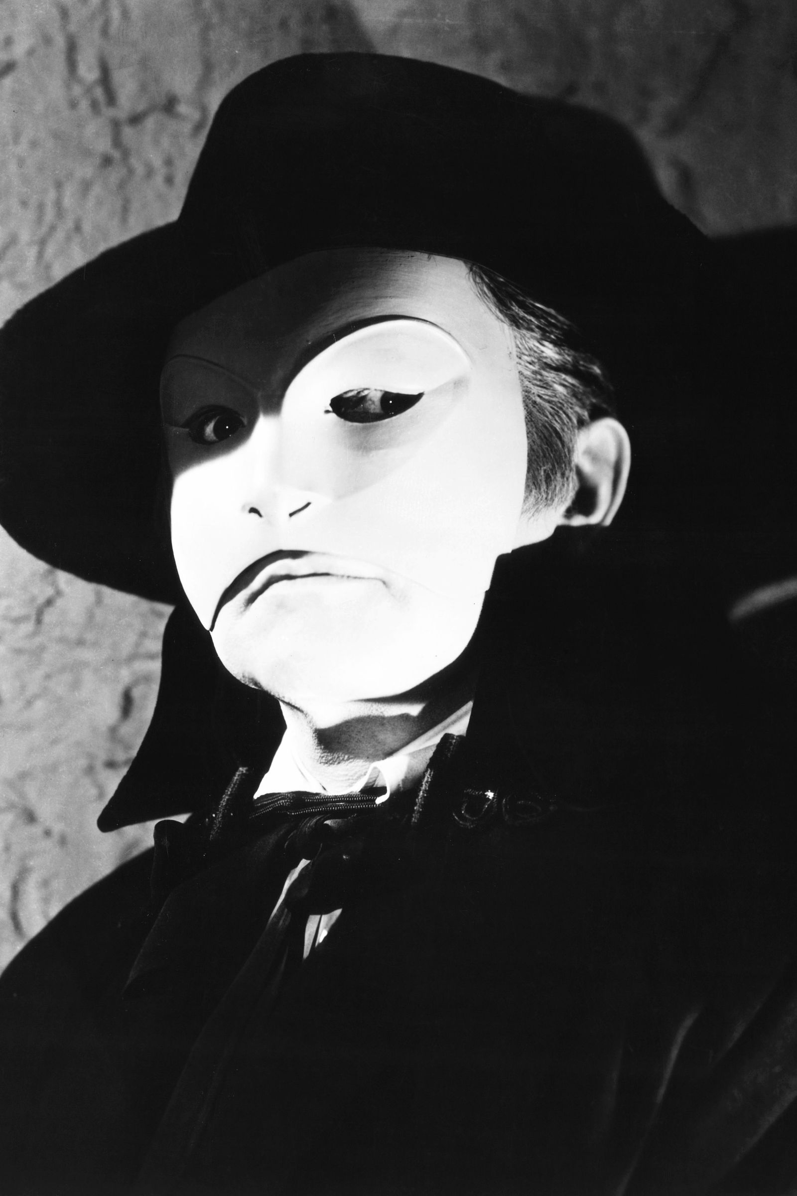 Claude Rains in the 1943 film version of The Phantom of the Opera.